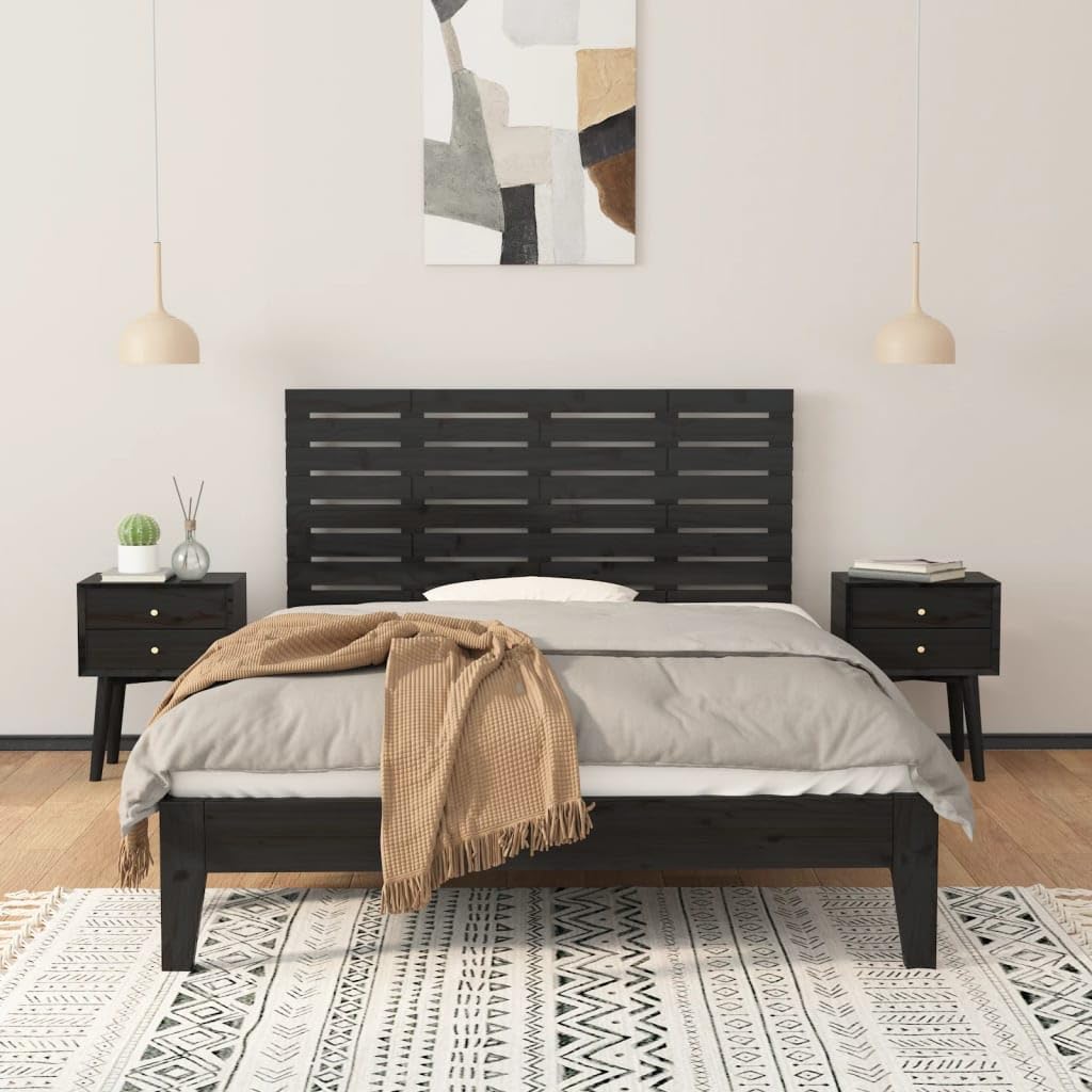Tête De Lit Murale 140 Cm – Bois Massif De Pin Naturel Non Traité, Style Rustique Élégant 140 × 110 × 3 Cm