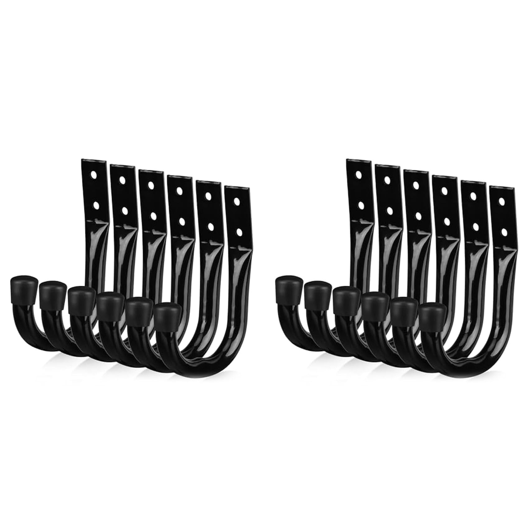 Jnchdghwa Black 12Pcs Heavy Duty Garage Storage Hooks,Bike Hooks For Garage Wall,Utility Garage Hooks,Wall Mount J Hook For Hanging