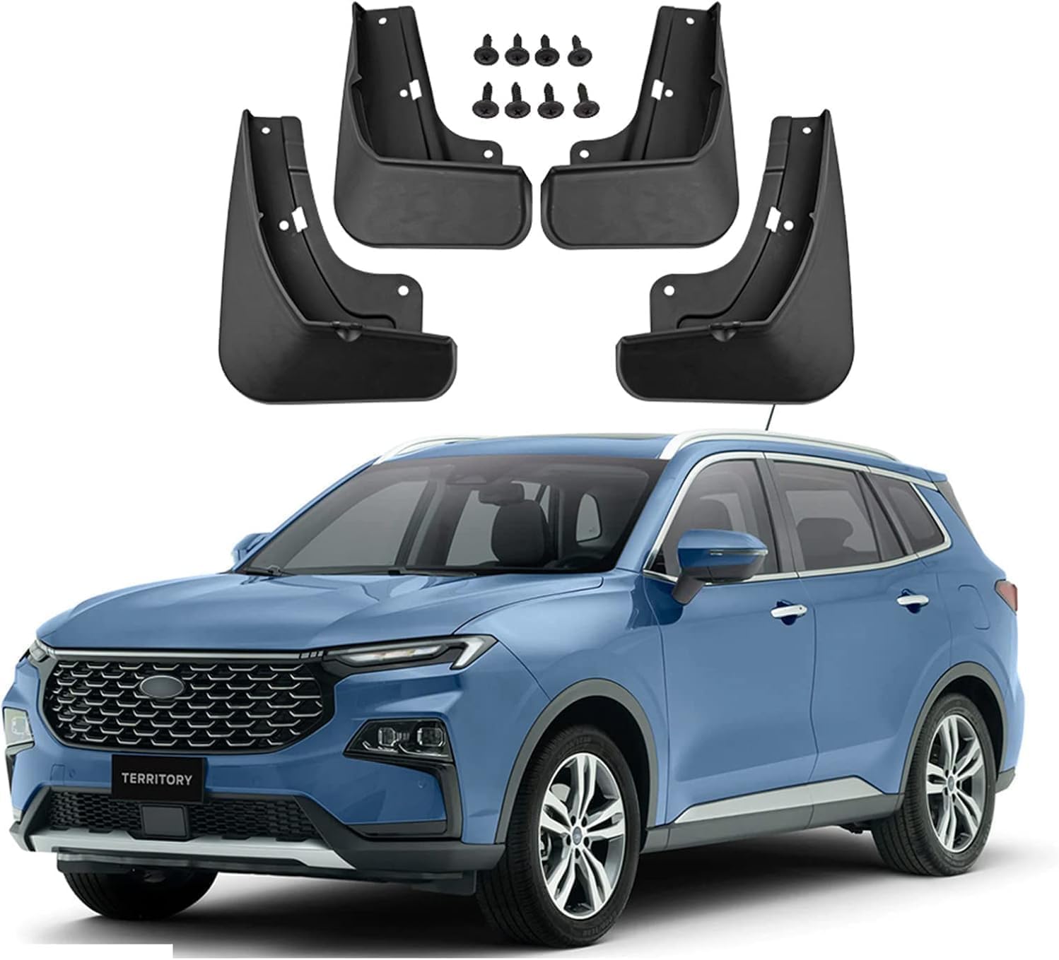 ZanLIn Car mudguard suitable for Ford Territory 2019, Mud Flaps Splash Guards Replacement Decorative Mudguard Wheel Baffle Protection