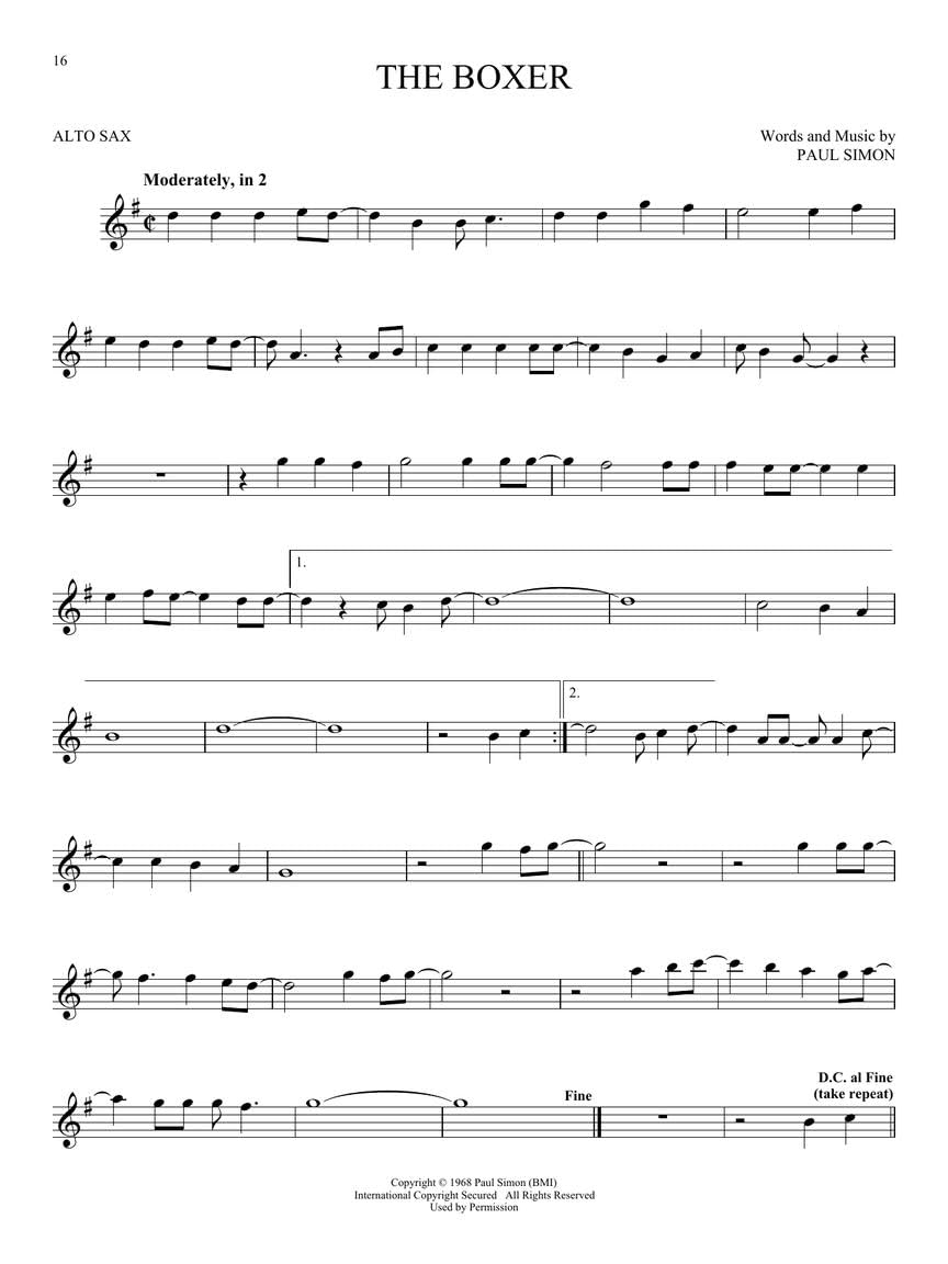 101 Most Beautiful Songs: Alto Saxophone Songbook | Recueil de Niveau Intermédiaire avec 101 titres incontournables de la pop, des standards et des musiques de films pour saxophone alto