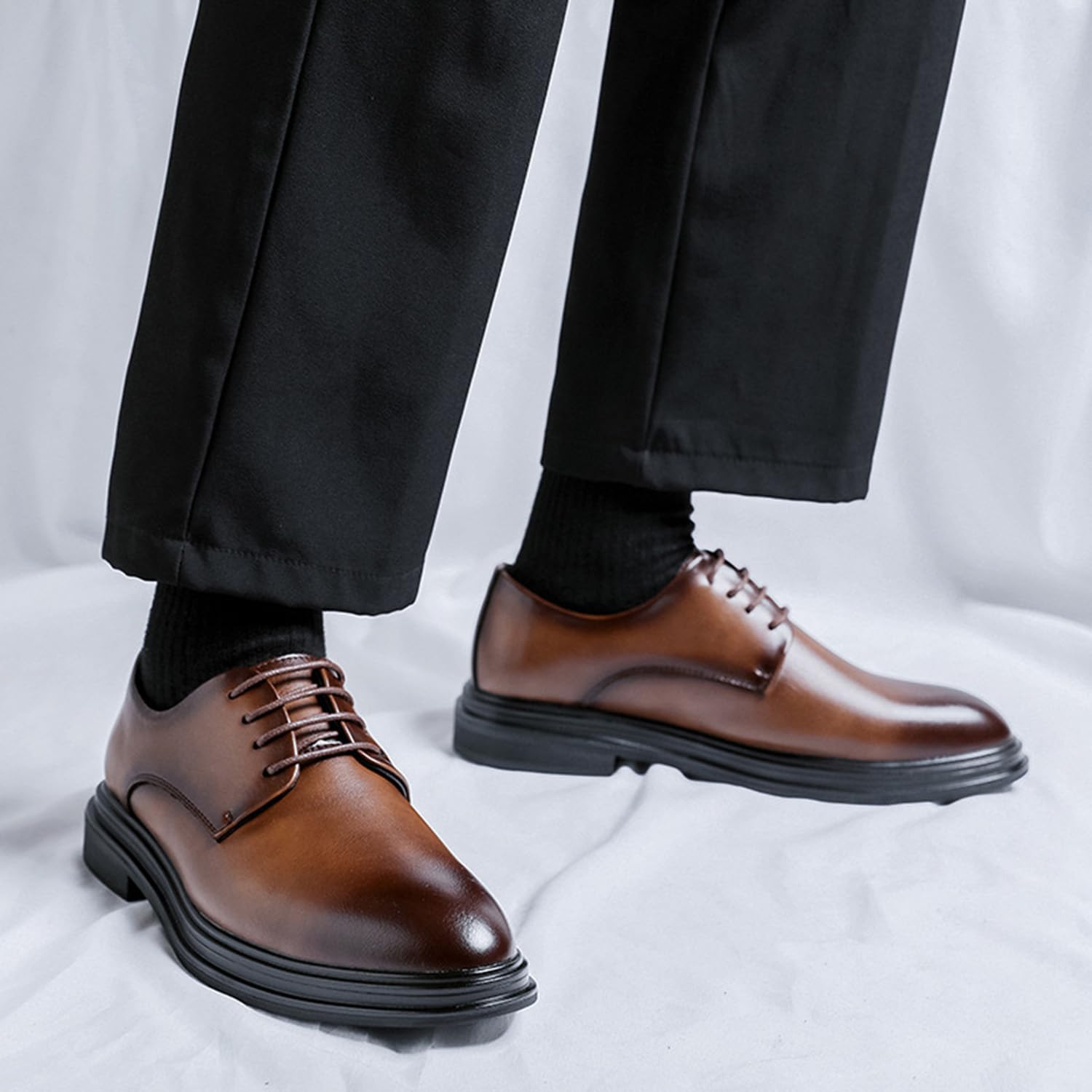 Zapatos para Hombre Derby con Cordones Clásicos Negocios