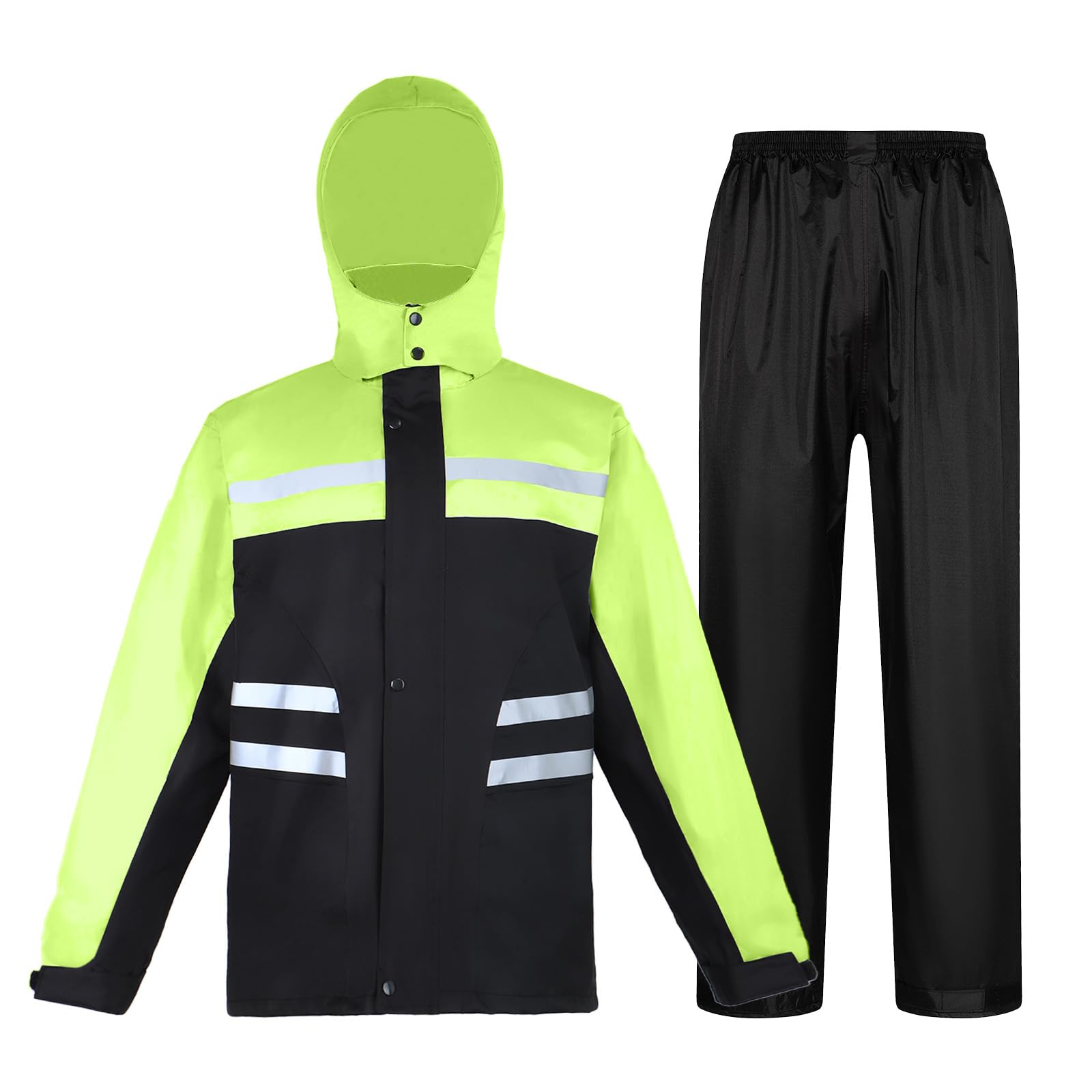 Odblaskowa, wodoszczelna kurtka przeciwdeszczowa i spodnie, kombinezon przeciwdeszczowy dla mężczyzn, zestaw odzieży wędkarskiej, płaszcz przeciwdeszczowy
