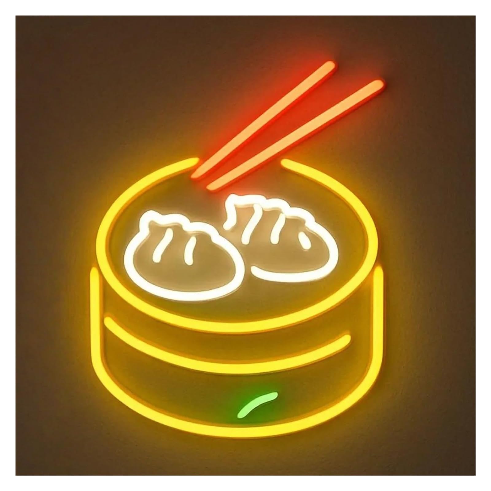 Hanging Art Signs This Dumpling Neon Sign is USB-Powered and Suitable for Chinese Food Shop Wall Decorations in Restaurants 38cm