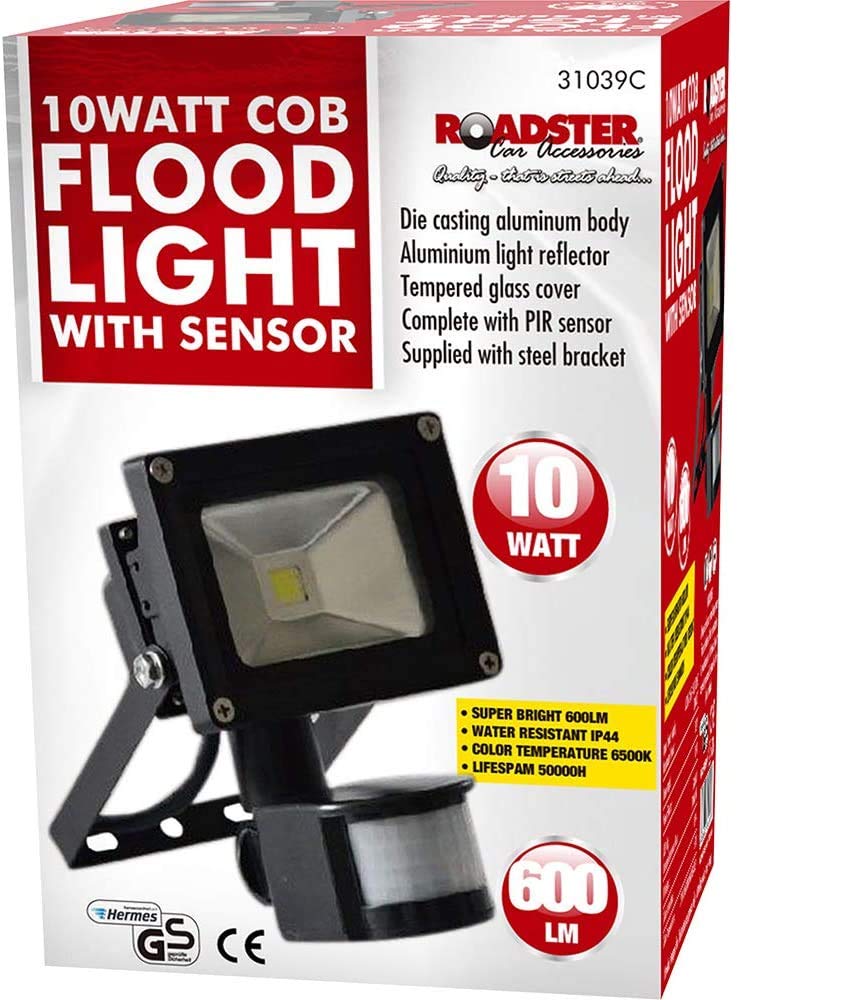 New 10W PIR LED COB FLOODLIGHT Modern Security Flood Light Motion Sensor Outside