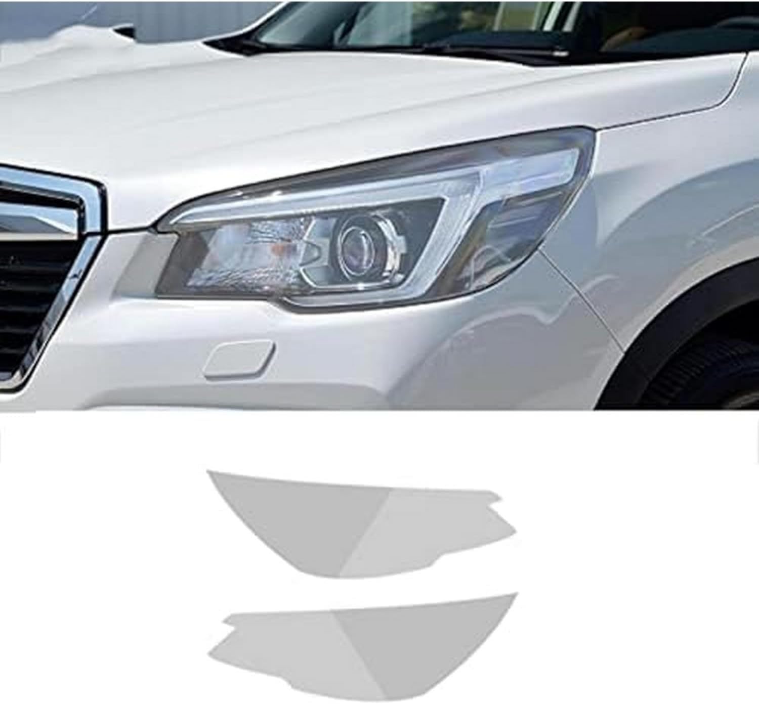 SamLng Car Front Light Film for Subaru for Forester 2019 2020 Car Headlight Protective Film Front Light Transparent Blackened TPU Sticker Car Headlight Protective Film