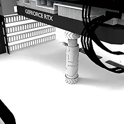 ARTBOX3D Suporte para Placa de Vídeo Vertical 8cm-12cm, Cores Sortidas (Branco)