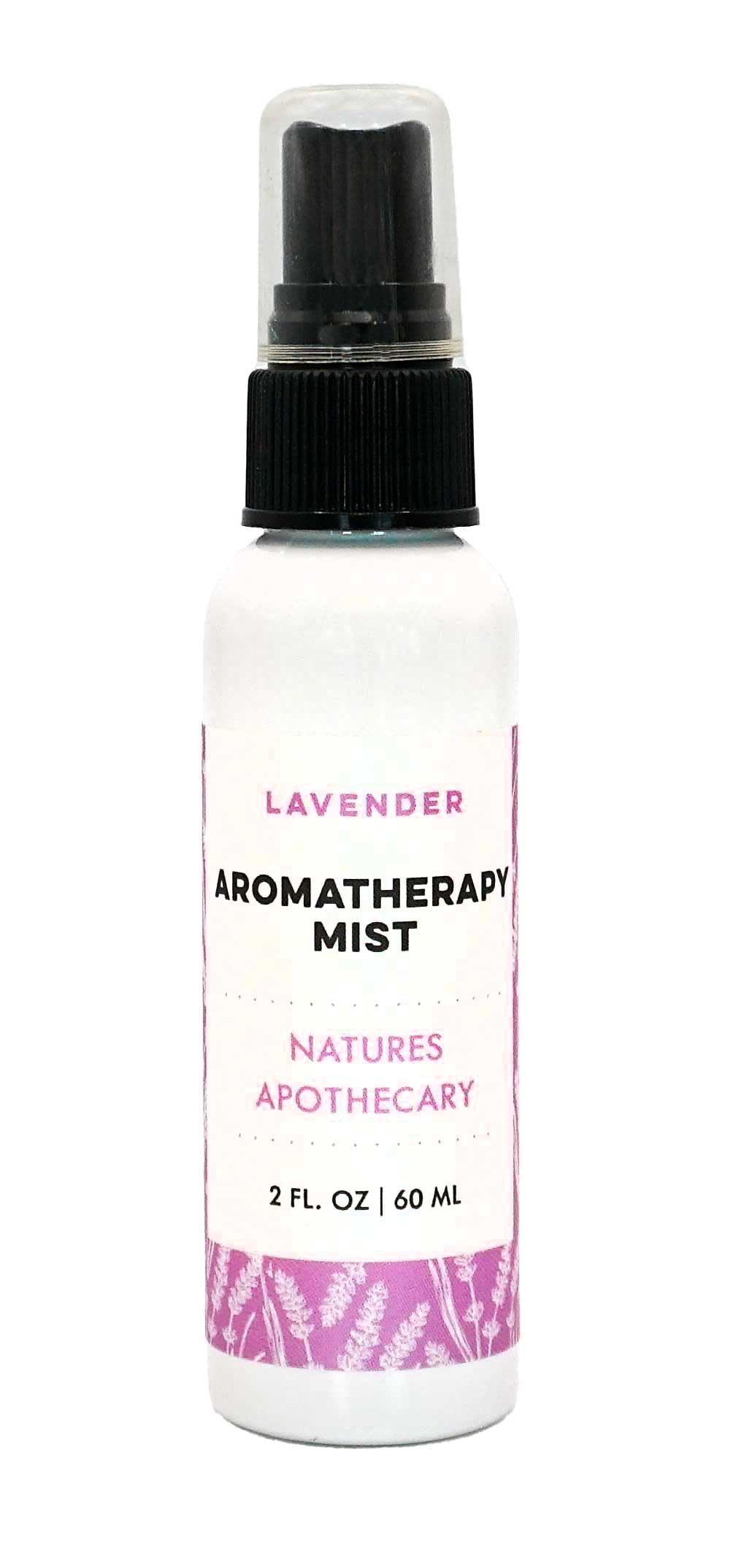 Bed & Body Lavender Aromatherapy Mist Travel Size | Calm, Relax, Unwind | All-Natural Spray for Linens, Bed, & Body Made with Pure Lavender Essential Oil, Made in USA by Nature's Apothecary (2 oz)