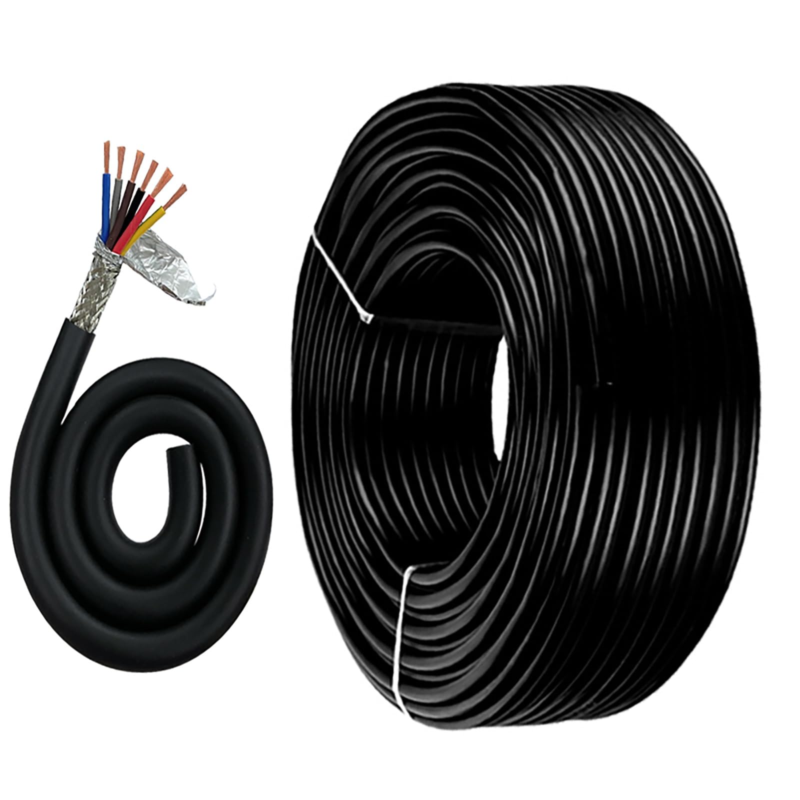 Câble EVVP 6 conducteurs 1mm² en cuivre pur blindé pour chaîne porte-câbles 30ft
