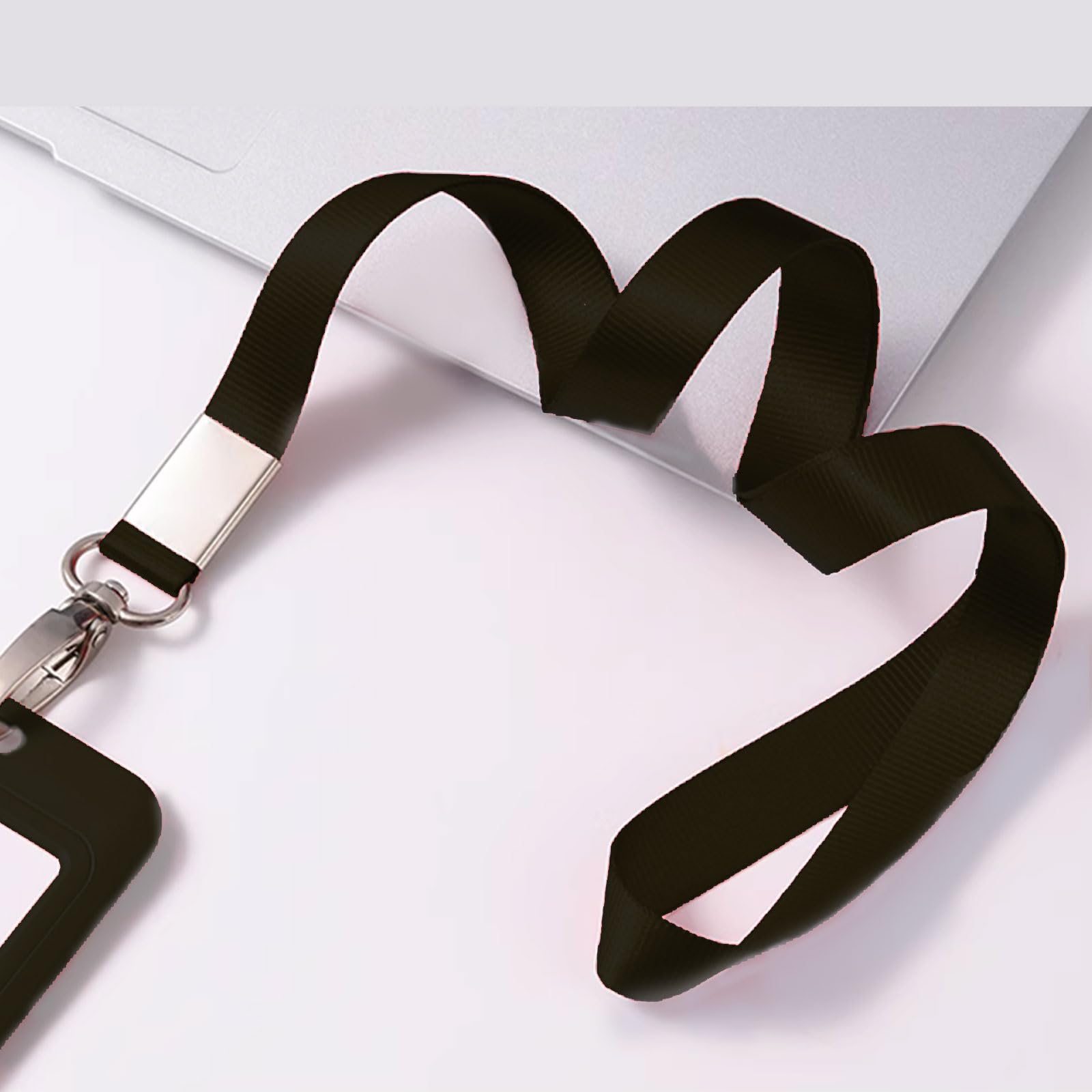 TCPENG Black Lanyard 100 Pack Bulk Badge Lanyards for ID Badges Neck Cruise Lanyard Name Tag Lanyard ID Holder