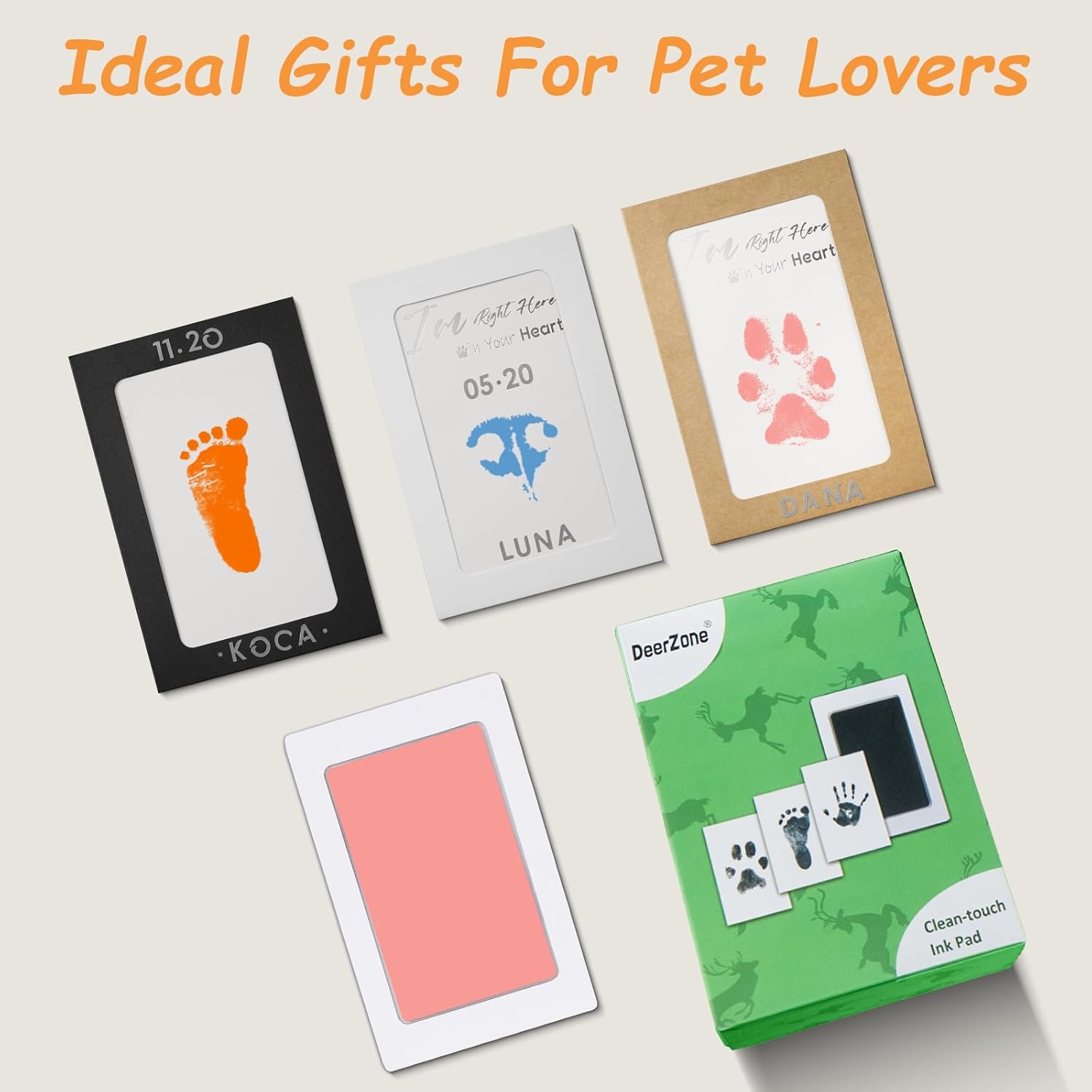 Inkless Paw Print Kit,Dog Paw Print Kit,Dog Nose Print Kit,Clean Touch Ink Pads and Imprint Cards,Pet Paw Print Impression Kit for Dogs Cats Footprint Keepsake - Image 7