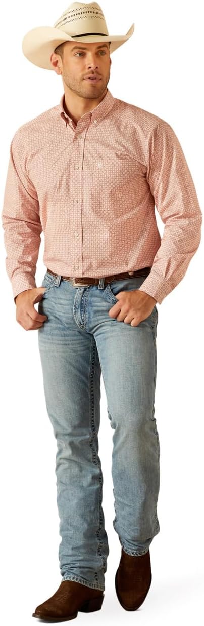 ARIAT Ginger Nut Derrick Men's Classic Fit Collared Long Sleeved Button Down 10048433 - Image 3