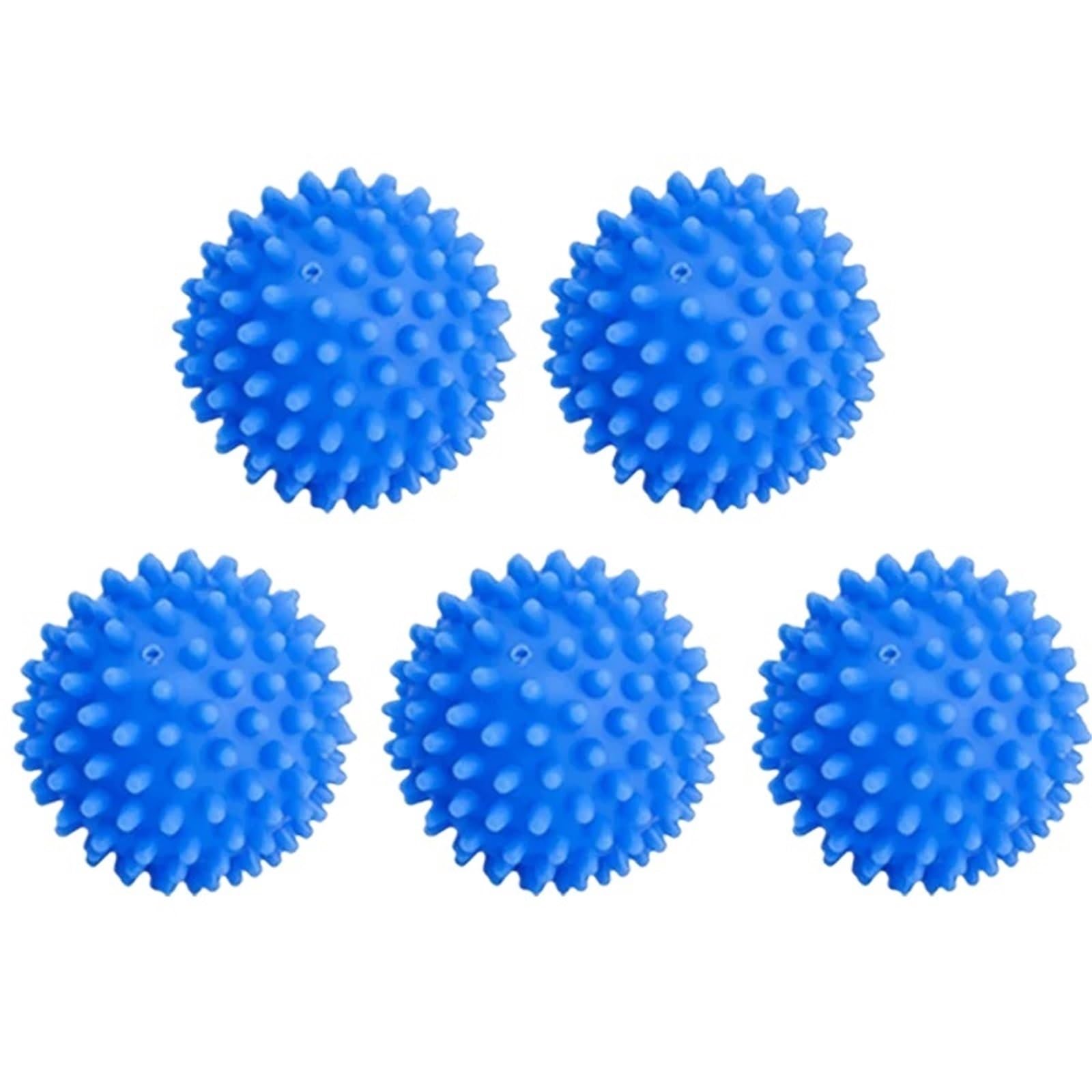 Tumble Dryer Balls, Laundry Ball Reusable PVC Solid Cleaning Softener For Washing Machine Multicolor 5pcs(5pcs-blue)
