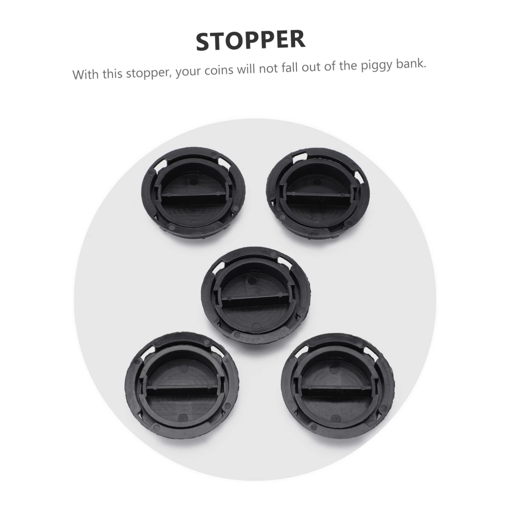 HOLIDYOYO 50pcs Multifunctional Piggy Bank Bottom Covers Sturdy Plastic Lids for Cash Savings Box