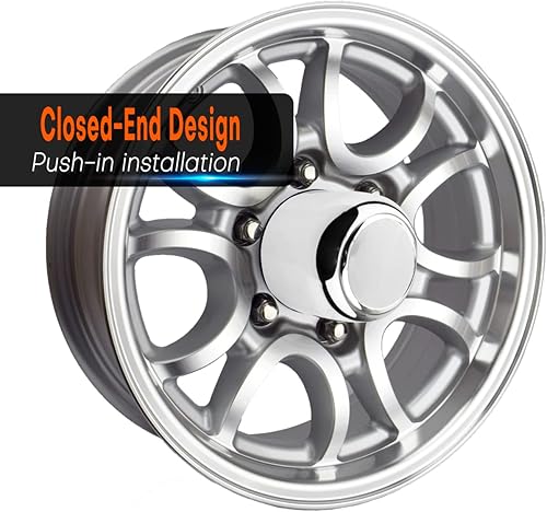 Miniatura 2 de 4 tapas centrales de rueda de remolque de 3.74 pulgadas para llantas de 3-34 con orificio central para camión, remolque, RV, SUV, cubiertas de cubo