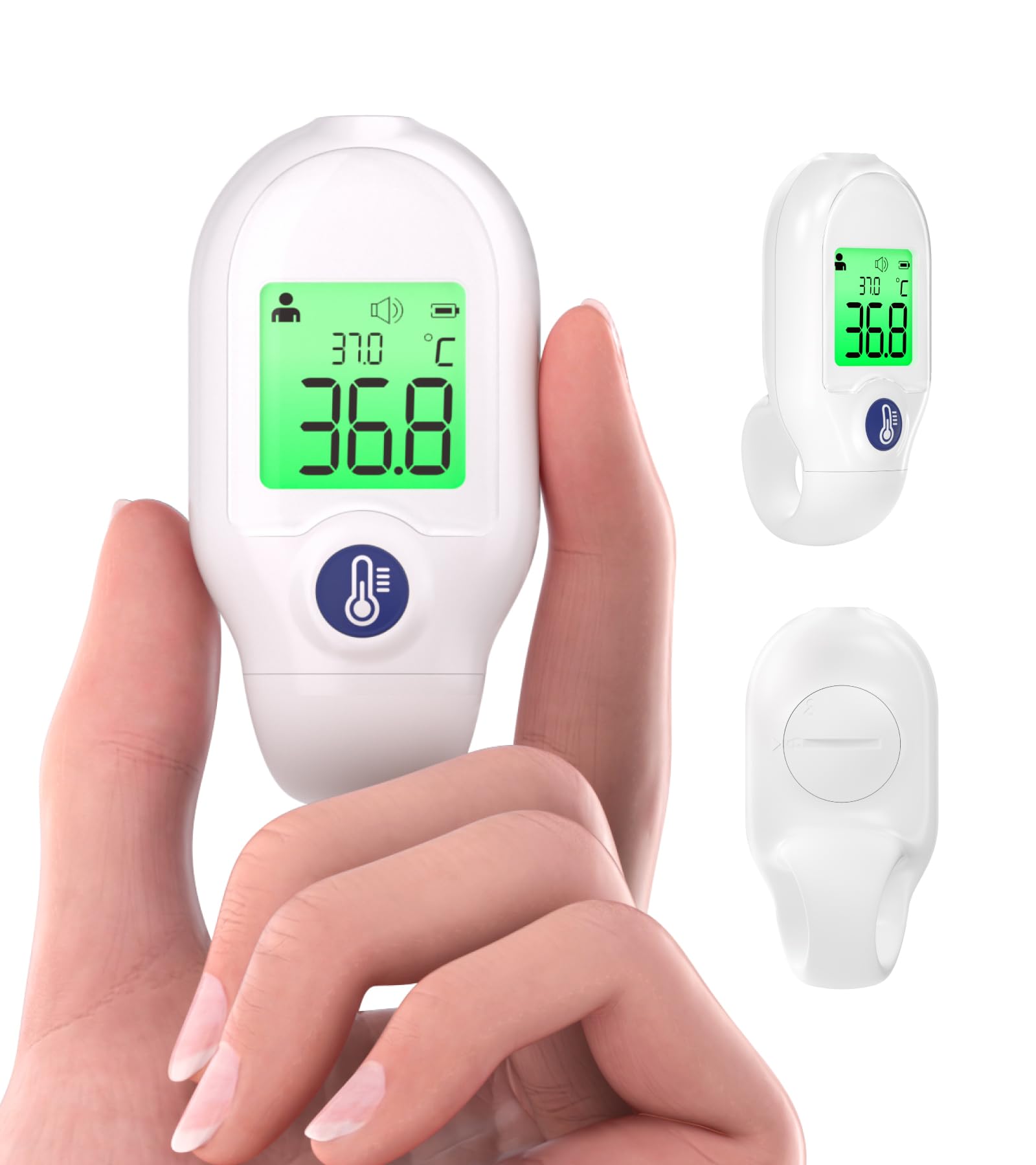 Thermomètre Frontal Bébé, Sans Contact, Ultra-Léger, Mesure Instantanée | Facile Utilisation, Écran Tricolore, Alerte Fièvre, Multifonction 3 en 1