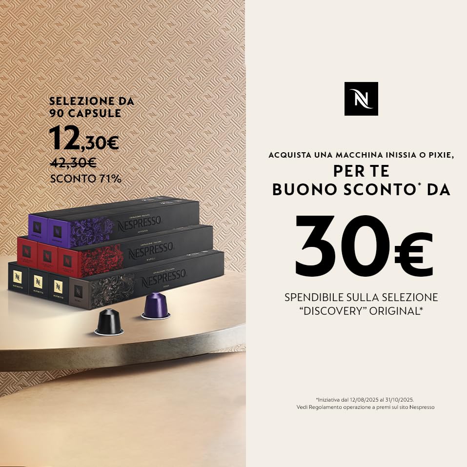 Nespresso Inissia EN80.B Macchina per Caffè Espresso, Black - immagine 3