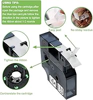 Vista 7 de 3-Pack Label Maker Tape Compatible with DYMO D1 Label Tape 45013 S0720530 Replace for D1 A45013 Refills, Black on White, 1/2 In x 23Ft, for Dymo
