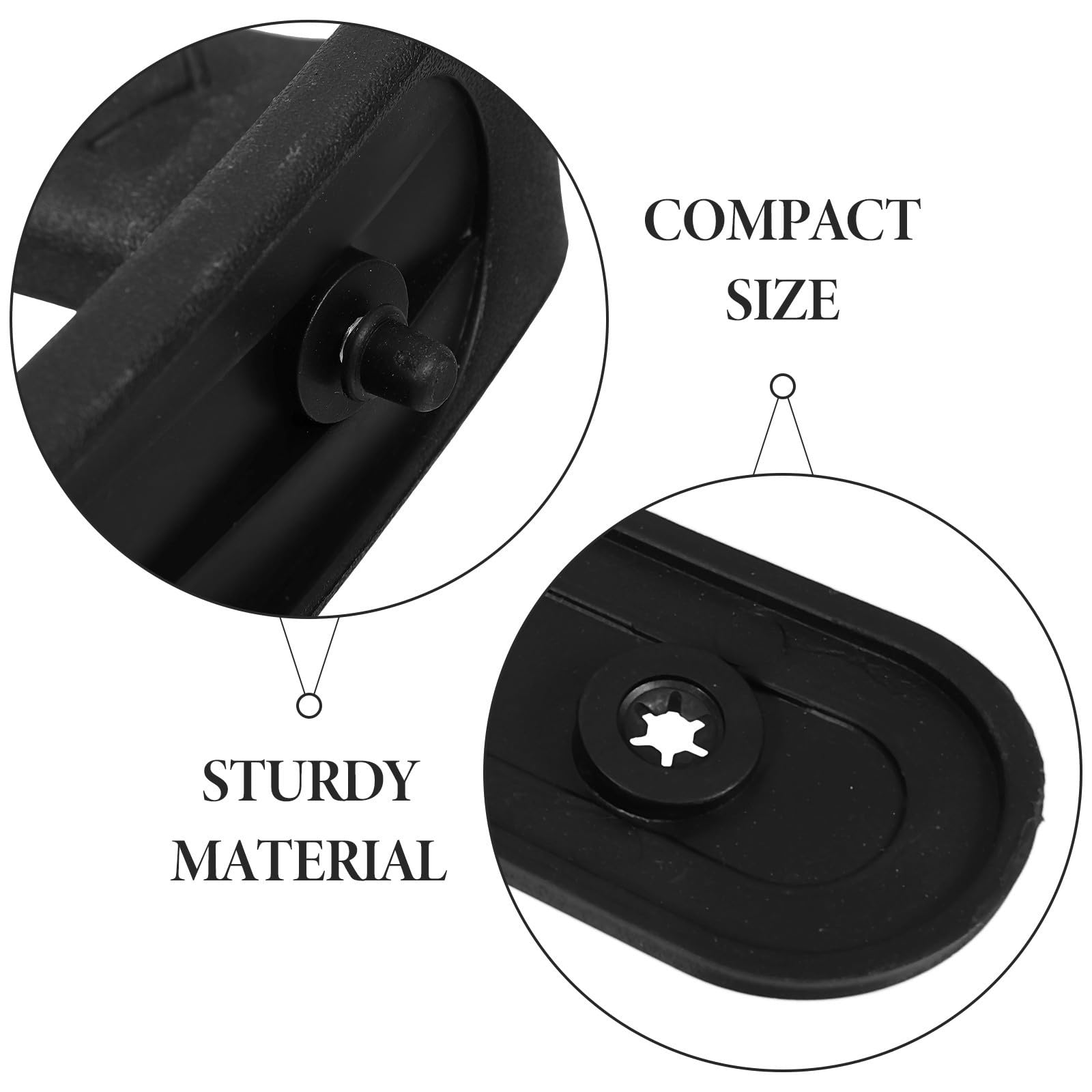 Reposabrazos Resistente al Desgaste Negro de Silla Profesional de Plástico Par Diseño Elegante Fácil Instalación y Mayor Comodidad para Sillas de Oficina