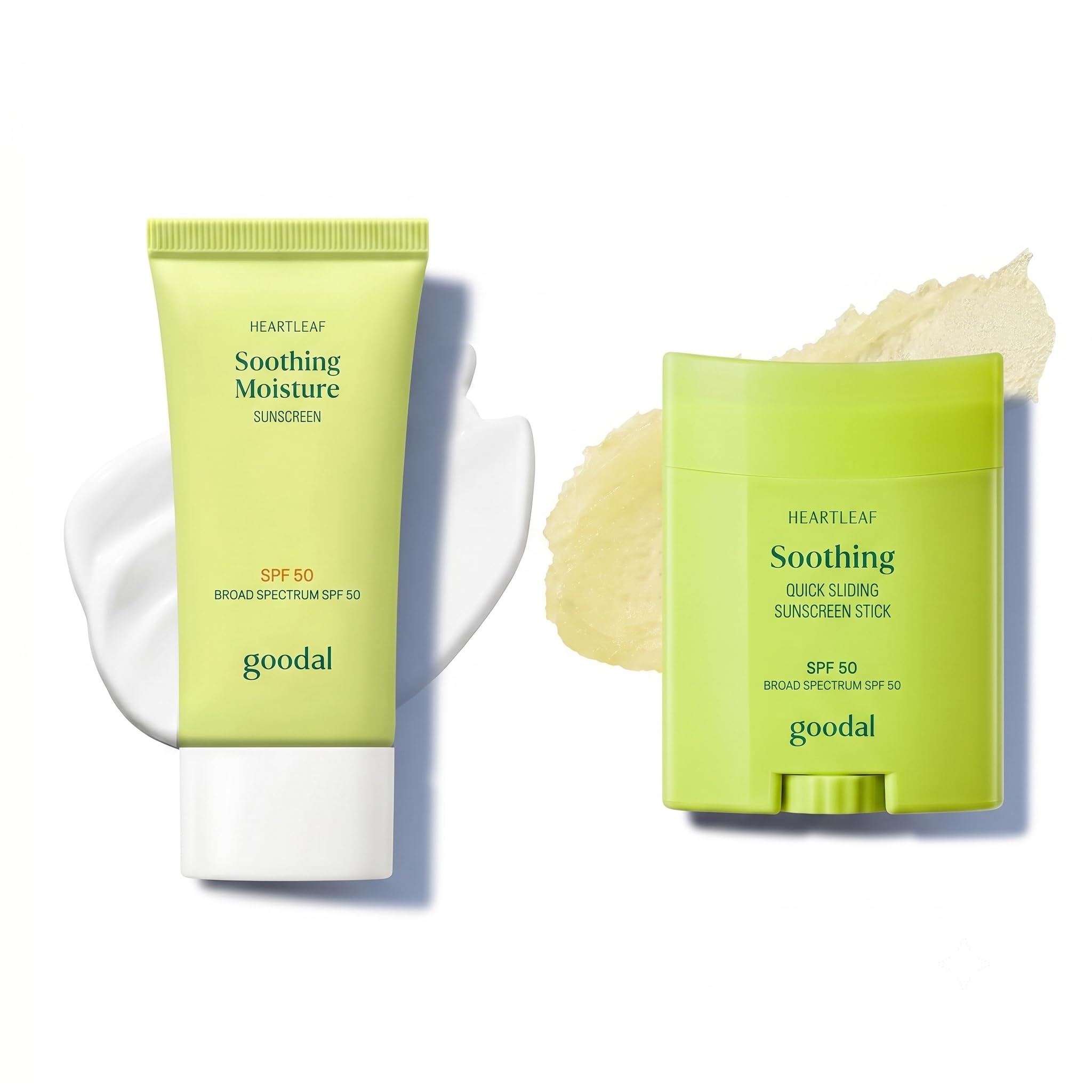 [BUNDLE] Goodal Heartleaf Soothing Moisture Sunscreen + Heartleaf Soothing Quick Sliding Sunscreen Stick