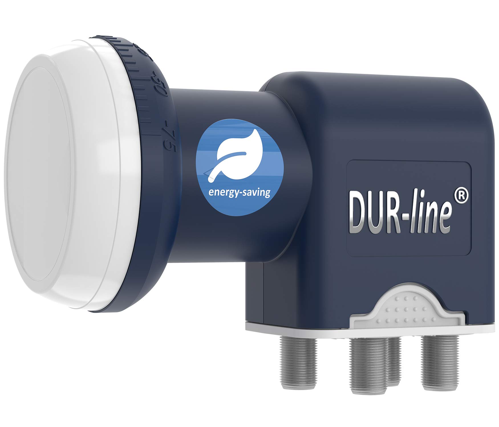DUR-line Blue ECO Quattro LNB – estremamente efficiente – solo per commutatore – qualità premium – [ test molto buono* ] digitale, Full HD, 4K, 3D