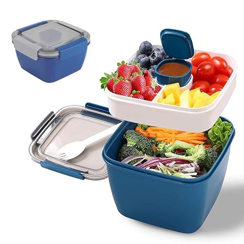 Bento Box Lunch Box 1500 ml con scomparti e posate
