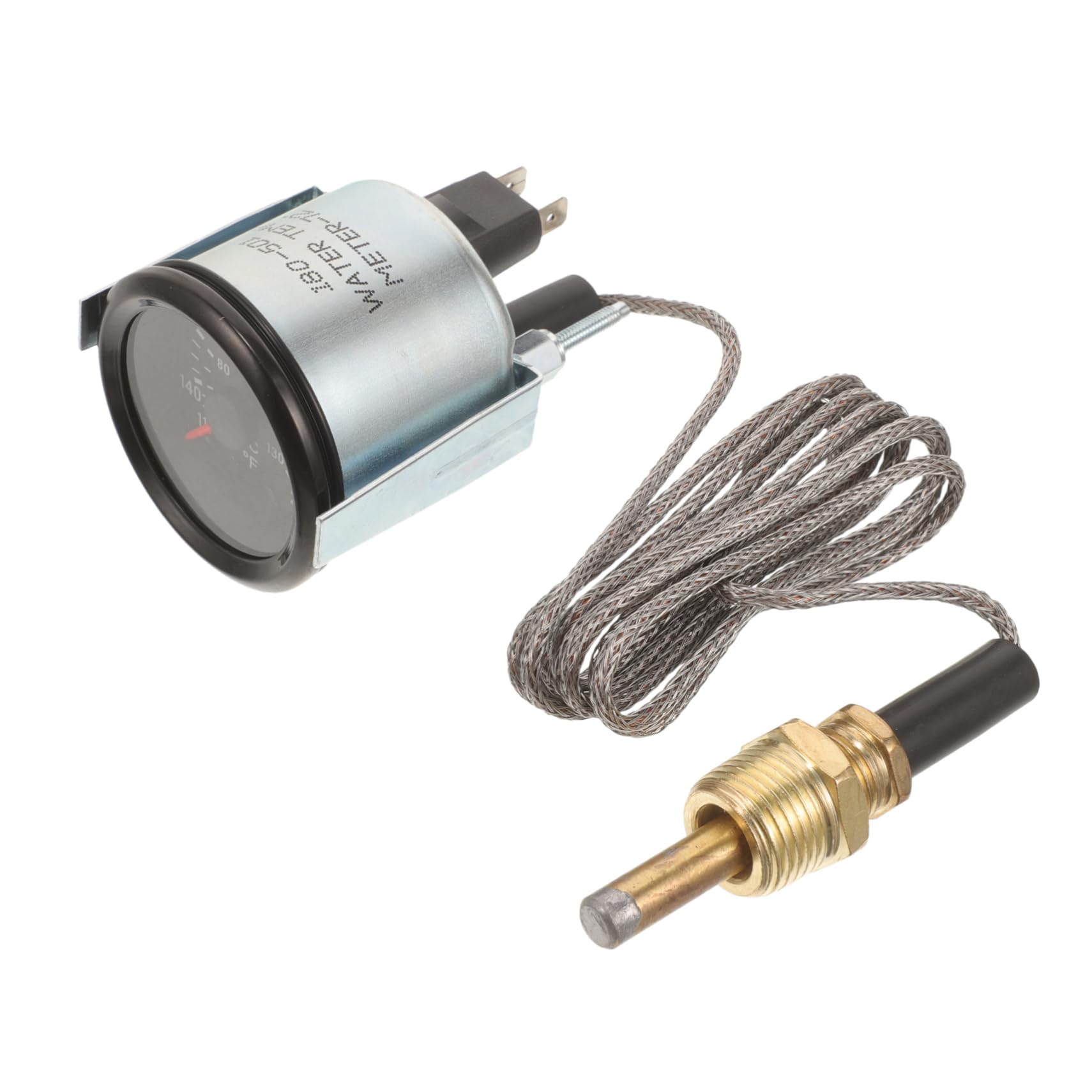 ULTECHNOVO Medidor Mecánico de Temperatura del Agua 52 Mm con Sensor 2 Pulgadas para Coche Indicador Dual Celsius y Fahrenheit Uso Automotor Vehículo Verano Invierno