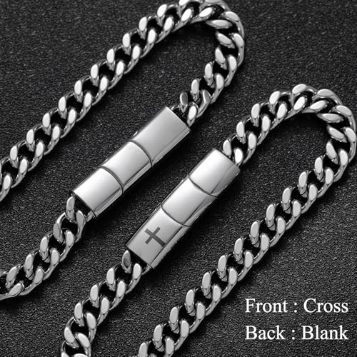 Pulsera para hombre de acero inoxidable con cierre magnético miniatura 7