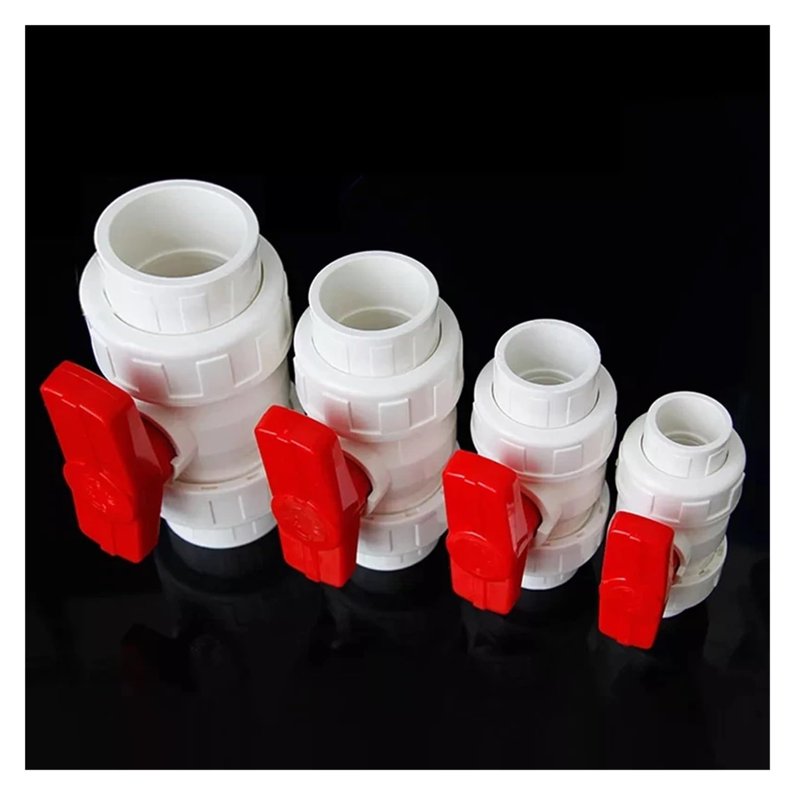 Válvula De Esfera 1 unidad de válvula bola doble unión PVC con conector rápido for control, diámetro interior 20 mm a 110(40mm)