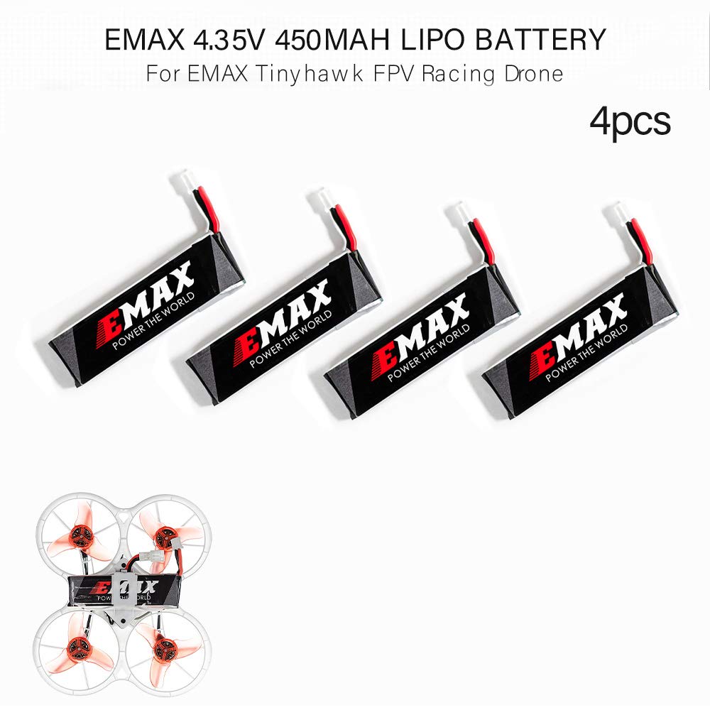 Goolsky 4pcs EMAX HV 450mAh Battery for EMAX Tinyhawk Drone - Dettaglio
