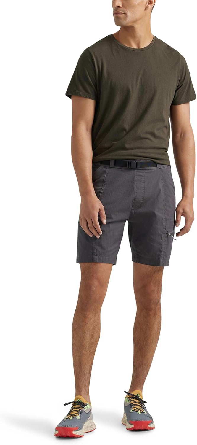 ATG by Wrangler Mens Relaxed Fit Belted Canyon Cliff Shorts