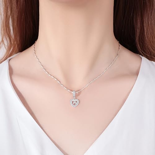 Miniatura 3 de Abalorios de plata de ley 925 con letras del alfabeto A Z, para pulseras europeas Pandora para esposa, hija, mamá, regalo de Navidad y cumpleaños