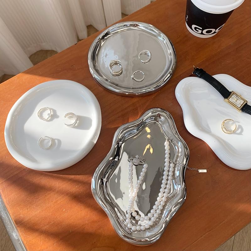 Amazon｜北欧風 雲朵型 陶器トレー | アクセサリー収納プレート | 結婚