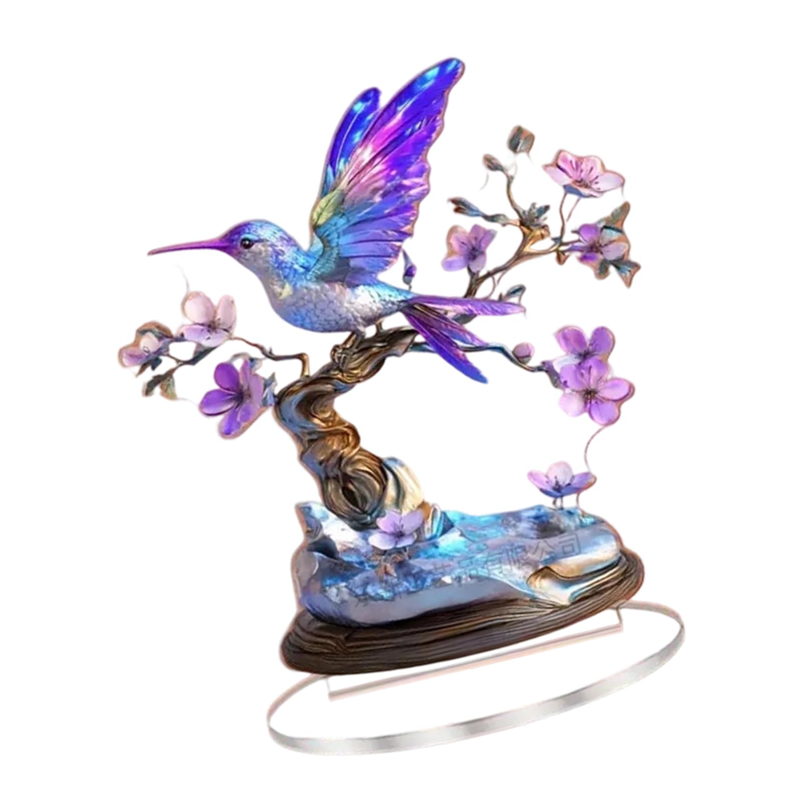 Snorvixre Branch Bird Statue Figurine Animal Sculpture Home Decors Tabletop Centerpieces Collectible Decorative Figurine Acrylic Flower Branch Bird Figurines