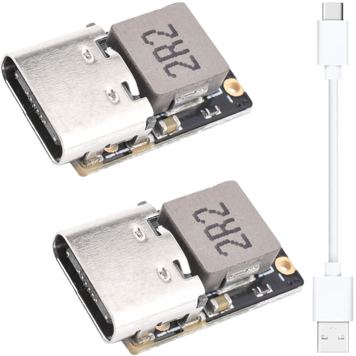 2 sztuki 2S 3S 3.7V 18650 moduł ładowania akumulatora litowo-jonowego typu C QC szybkie ładowanie 18 W wysokiej mocy równoważenie dron DC 5-9V mini konwerter wzmacniacza z kablem USB do typu C