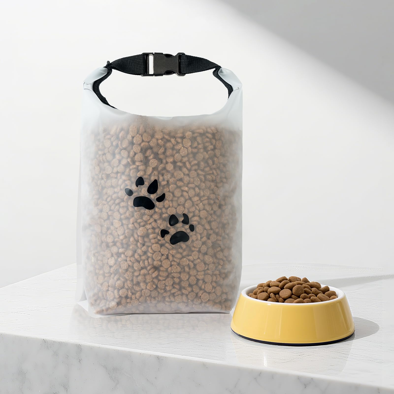 NursCare Pet Food Storage Bag for Travel, Dog Food Container with Roll-Top Closure, BPA-Free, Food Grade, Keeps Kibble Fresh for Camping Trip, Dog Boarding, Weekend Getaways (14 Cups)