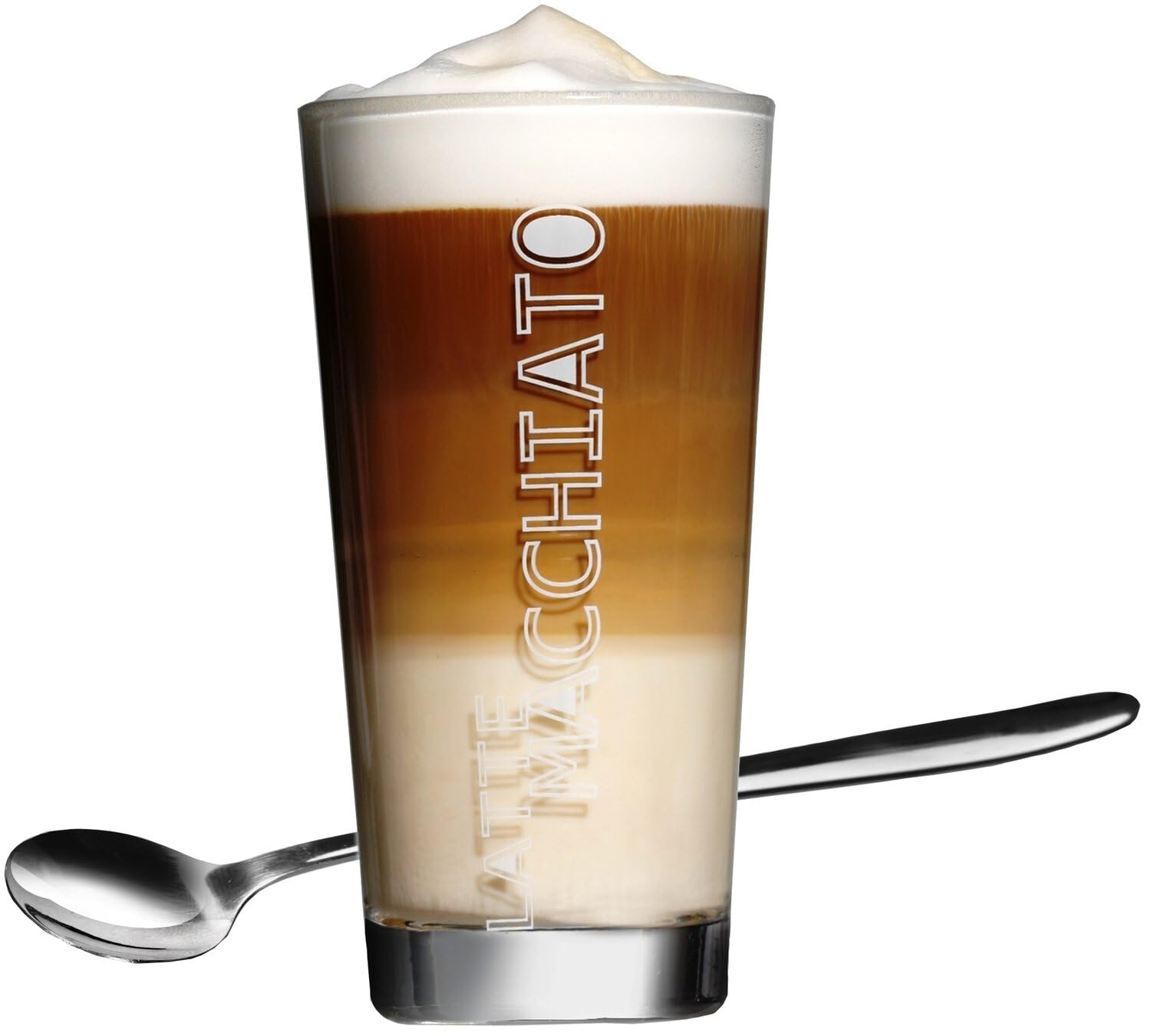 Ritzenhoff & Breker Lena 115512 - Bicchieri da Latte Macchiato, con cucchiai, 4 pz