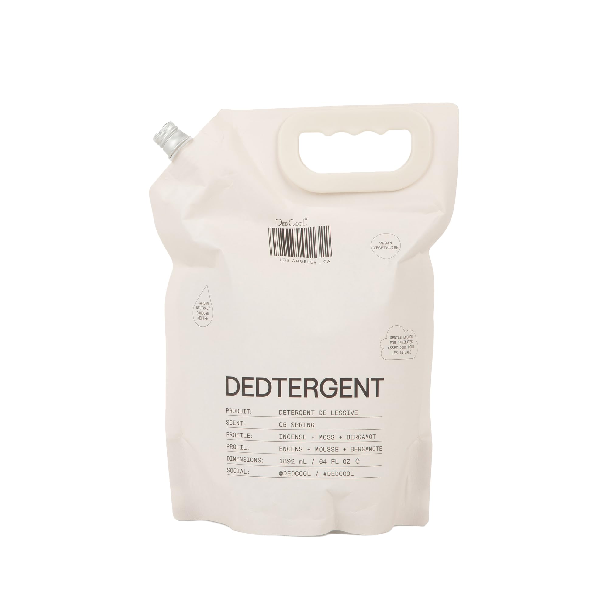 DedCool Liquid Laundry Dedtergent (05 Spring Refill 64 oz) Luxurious Fragrance, Scented, Removes Stains, Ideal for 60 Washes, Infused with Essential Oils, Vegan, Non-Toxic, Cruelty & Dye Free