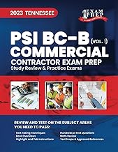 2023 Tennessee PSI BC-B - Commercial Contractor: Volume 1: Study Review & Practice Exams