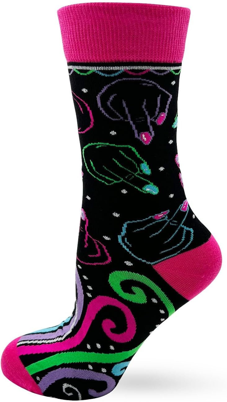 Fabdaz Funny Novelty Crew Socks for Women Featuring Middle Finger Flip Off - Image 3