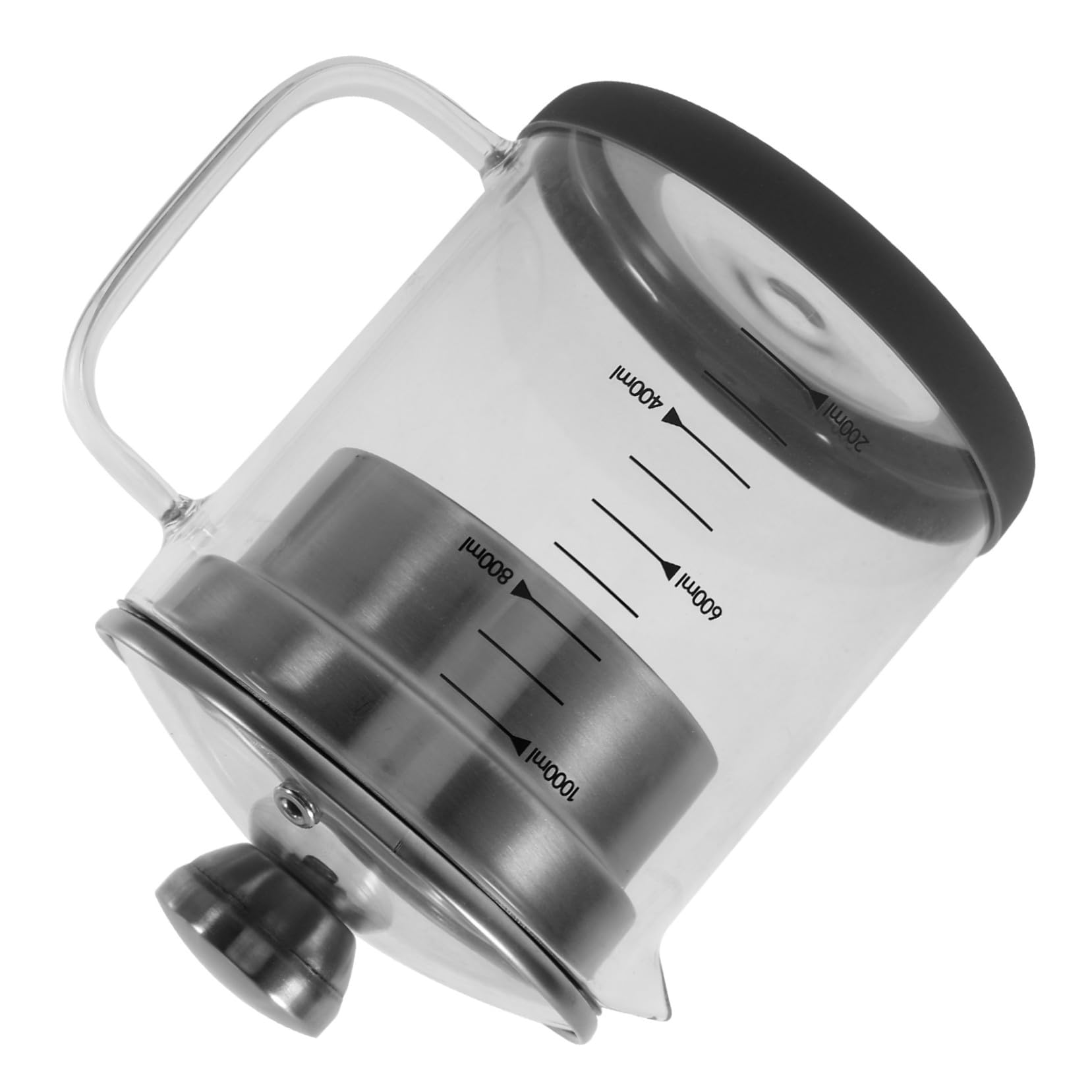 Teefilterkanne 1l aus Glas und Edelstahl für Küche und Kochen