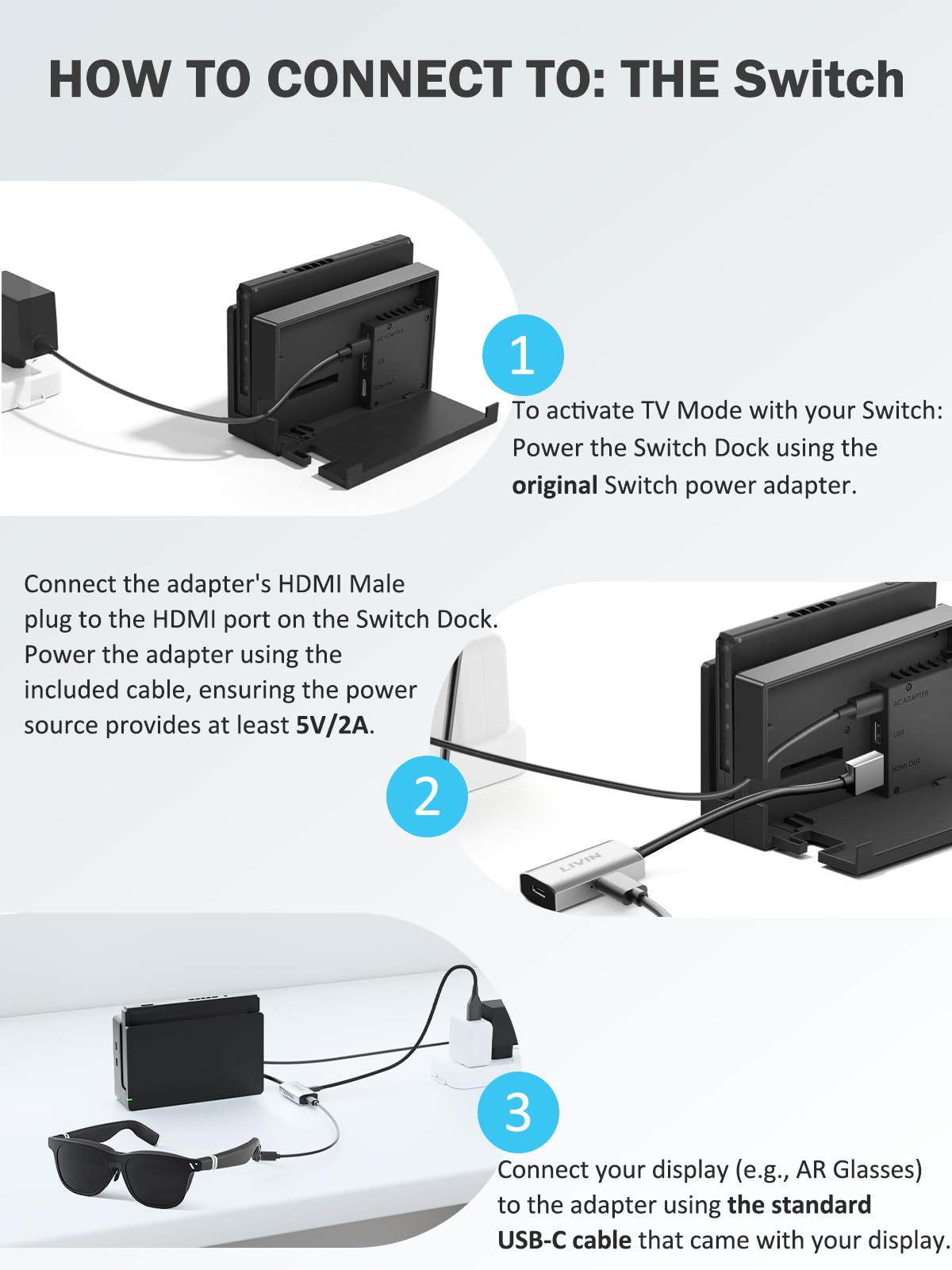 Amazon.com: HDMI to USB C Adapter (4K@60Hz) Portable Monitor, AR 
