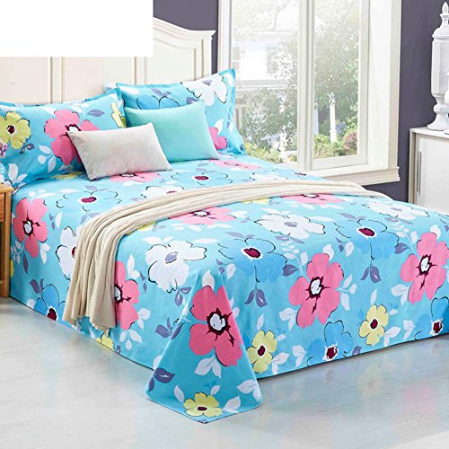 Drap de lit double en coton imprimé 200x230 pour des nuits fraîches - 2
