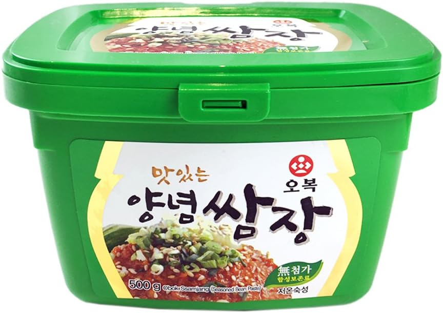 Korean Seasoned Soybean Paste Ssamjang Mild Spice Dipping Sauce for KBBQ, Vegetables, Lettuce Wraps 쌈장 - 500g (Pack of 1)