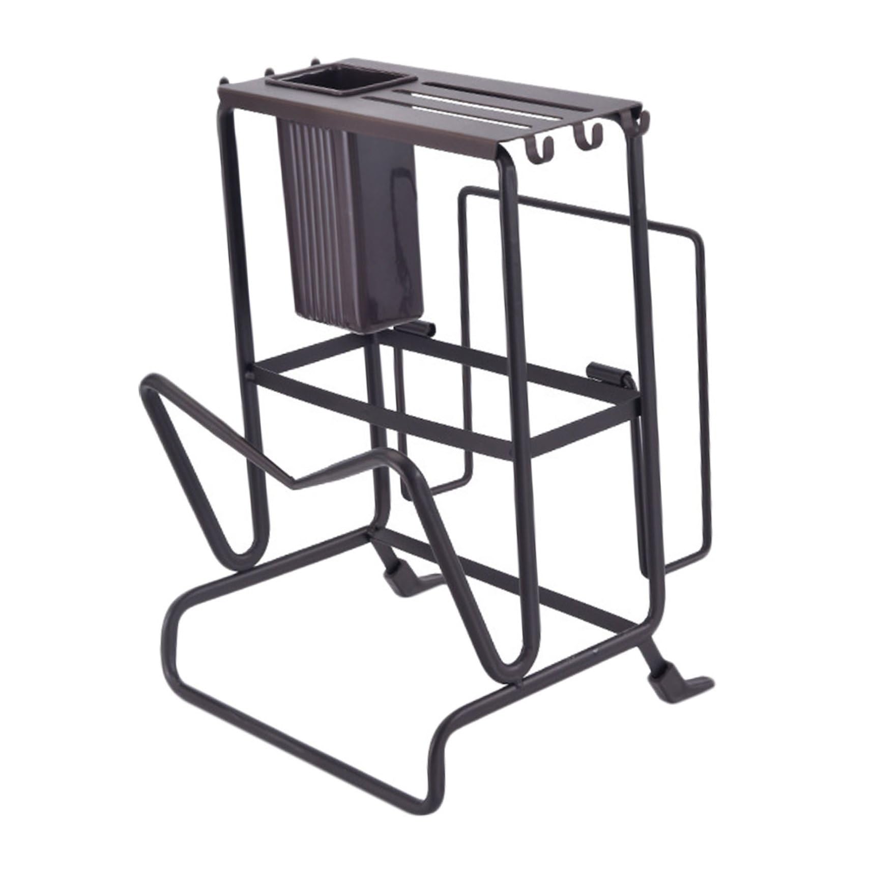 Support de Rangement Cuisine Multifonction pour Baguettes et Couteaux Noir