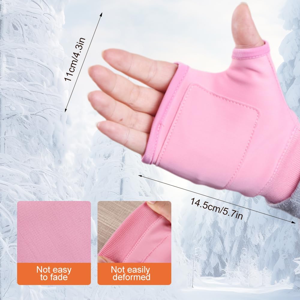 Portable Heating Gloves with Digital Display，2026 New Adjustable Heating Gloves, 45-55C, 2000mAh Rechargeable Heated Gloves,Smart Thermostatic Heated Fingerless