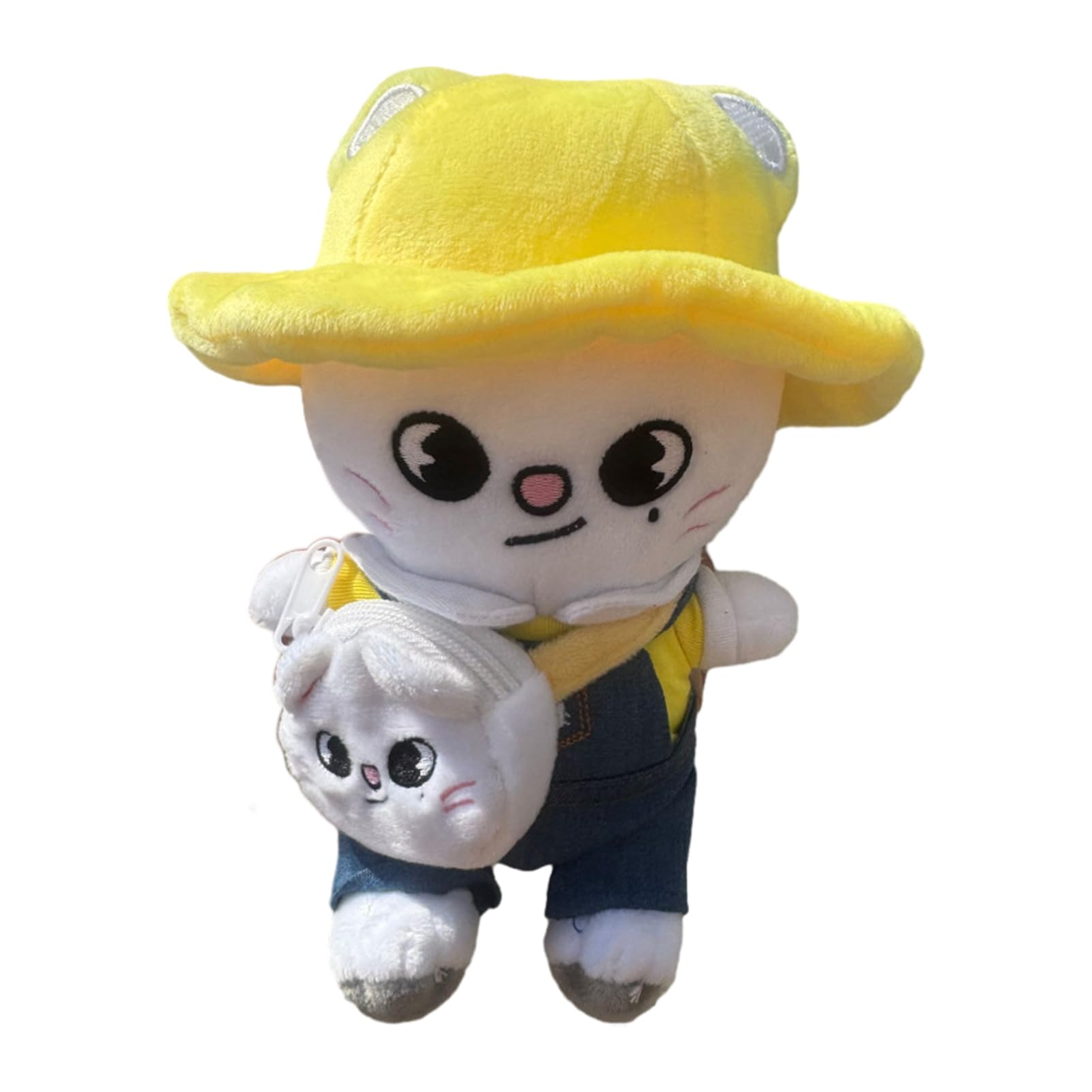 anwhriet Skzoo Plush, 22cm Skzoo Animal Sitting Plush Doll Set with Removable Clothes & Backpack, Soft SKZ Stuffed Animal Doll Cat Toy Figure