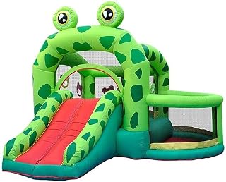 FQCD Bouncer Jumping Castle Family Backyard Bouncer and Slide Durable Sewn ,Size:330X300X235CM,Colour:Frog Castle ( Color : Frog Castle , Size : 330X300X235CM )