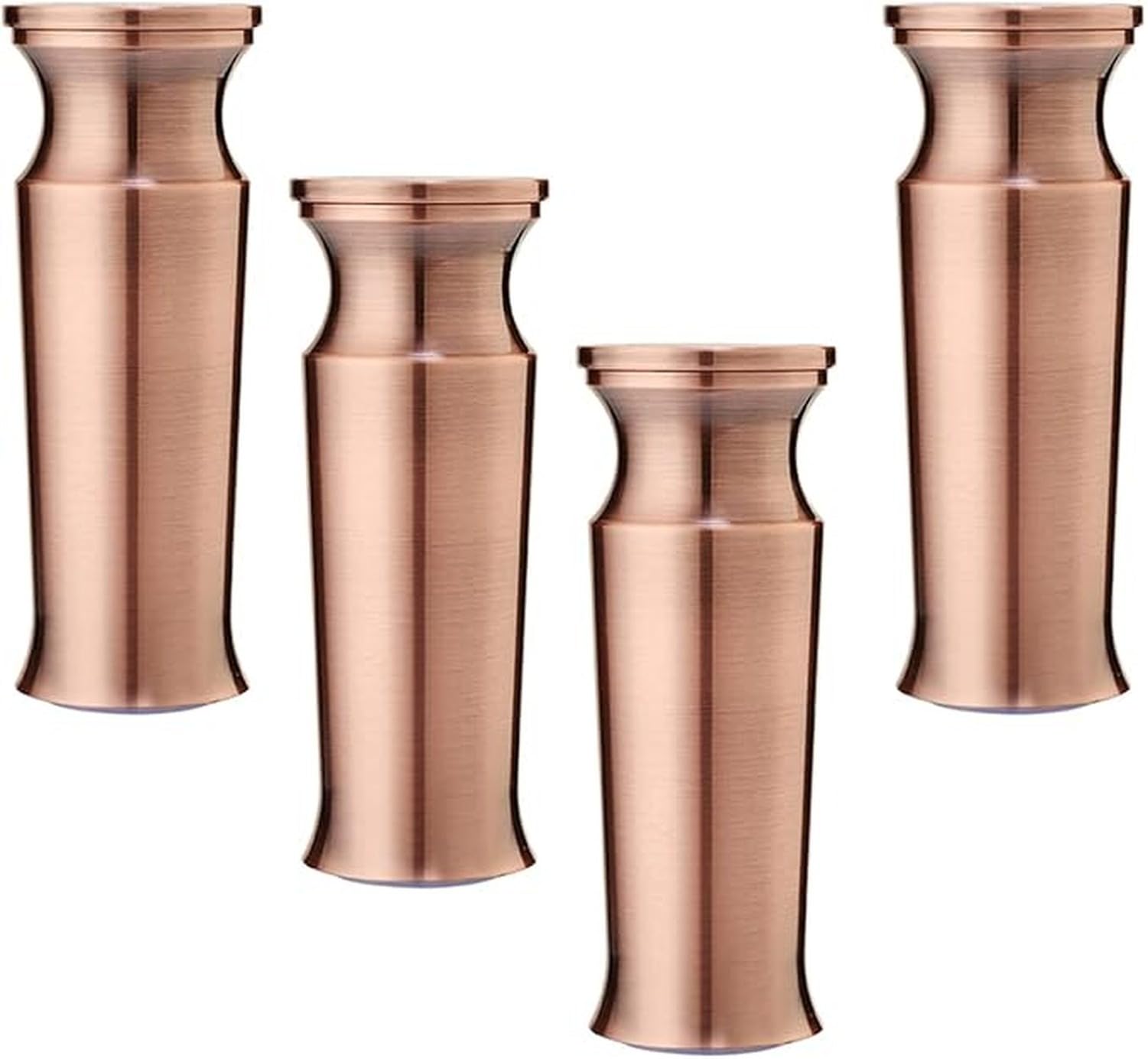 Nóżki meblowe z aluminium regulowane wymienne metalowe wsporniki do sofy szafki stołu 4 sztuki kolor miedziany, 12cm, 12cm
