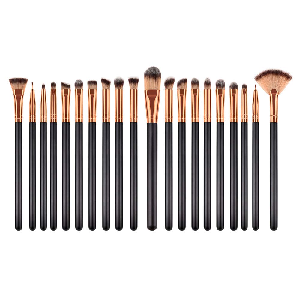 Pinsel 20PCS Foundation Lidschatten Pinsel Puder Kosmetik Make-Up Holz Pinsel Flache Make-Up Pinsel