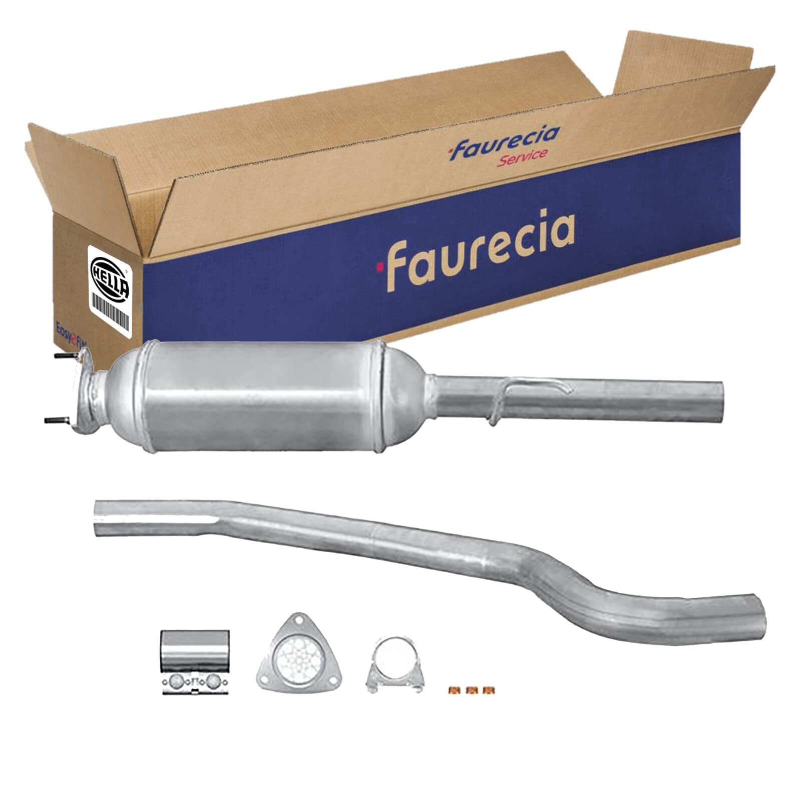 Hella 8LH 366 080-731 - Filtro de partículas diésel Easy2Fit Kit - Euro 4 - Juego de dos piezas - Carburo de silicio (para tráfico corto y largo)